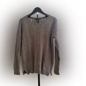 American Eagle Outfitters Charcoal Cable Knit Sweater
